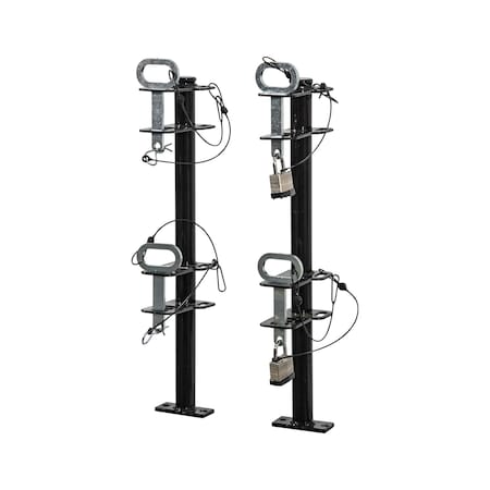 Buyers Products 2 Position Channel-Style Lockable Trimmer Rack for Open Landscape Trailers LT18
